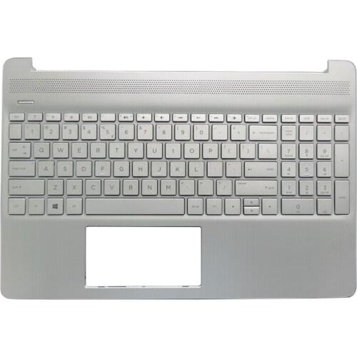 NEW for HP 15T-DY 15-EF 15S-EQ TPN-Q222 Laptop Palmrest Upper Case with Keyboard Silver Computer Case L60341-001