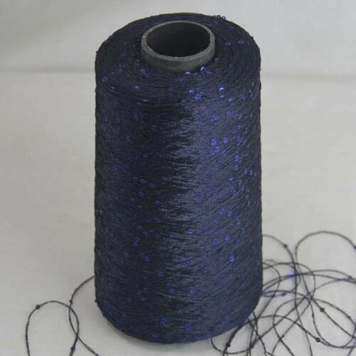About Sales Pitch 5cm Diameter 3mm 500g Sequi Hand-Knitted C Rochet Handmade Yarn 920_05 Navy Blue