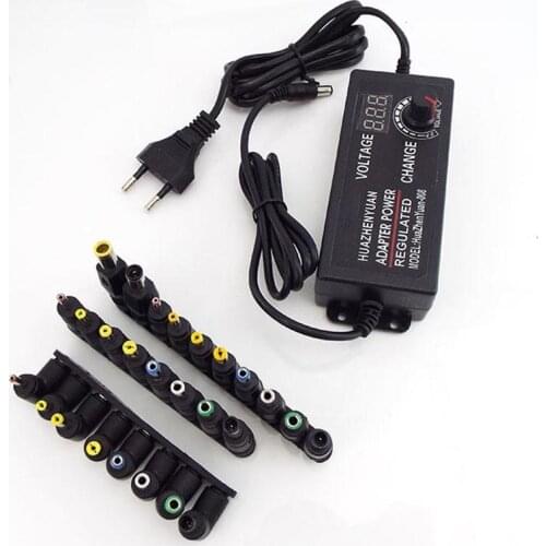 220V 110V AC Adjustable Power Supply 3V 24V 3A AC DC Plug connector Universal Adapter AC TO DC 3V 24V 9W 72W EU US plug s1