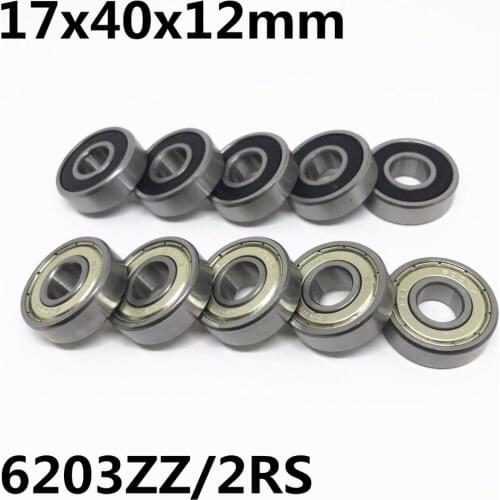 2pcs 6203ZZ 6203-2RS ball bearing 17x40x12mm deep groove ball bearing High quality 6203Z 6203RS