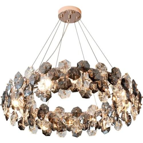 Modern K9 Crystal Chandelier Round LED Hanglamp For Living Room Bedroom Home Light Fixture Indoor Lighting Chandeliers