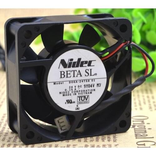 SSEA New Wholesale cooling fan for Nidec D06A-24TS8 01 24 V DC 0.15A 6025 inverter fan 60*60*25mm