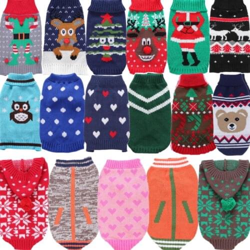 Warm Dog Clothes for Christmas Dog Sweater Shirt Clothing for Pet Clothes for Dogs Jacket Vest Clothing Chihuahua Costume Pet