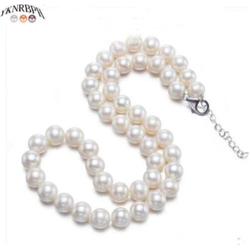 YKNRBPH Womens Round Pearl Necklace Romance S925 Sterling Silver Girls Party Jewelry Necklaces