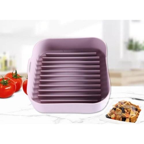 2021 Baking Tray Multifunctional Durable High Temperature Resistant Silicone Square AirFryer Pan Holder Cake Mold for Kitchen
