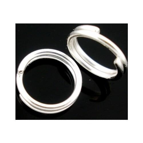 DoreenBeads 1000 PCs silver color Double Loops Open Jump Rings 5mm Dia. Findings (B04157)