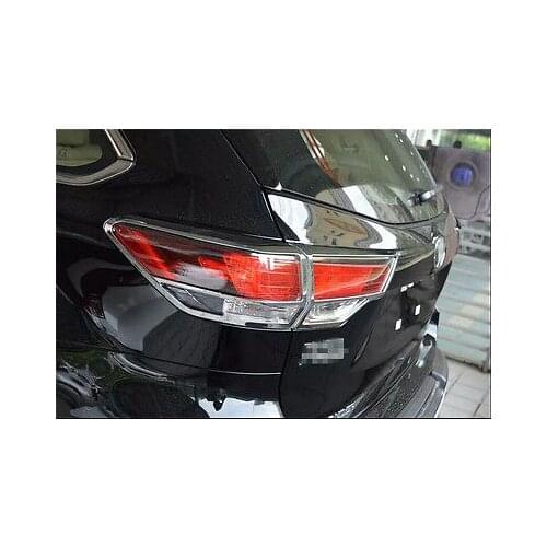 ABS Chrome Rear Tail Light Lamp Cover Trim 4pcs for Toyota Highlander 2014-2016