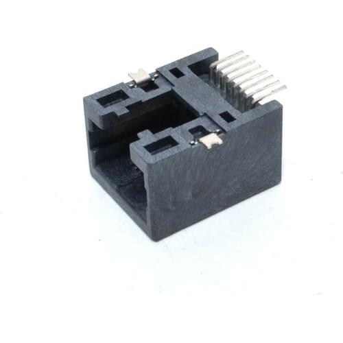 50PCS 8P8C BLACK 90 degree RJ45 wifi adapter Single Port RJ45 connector