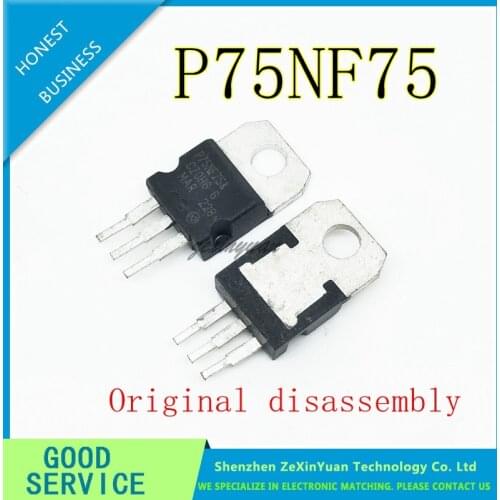 50PCS/LOT STP75NF75 STP75N75 P75NF75 75NF75 75N75 - MOSFET N-CH 75V 80A 300W TO-220-3(TO-220AB) USED Original disassembly