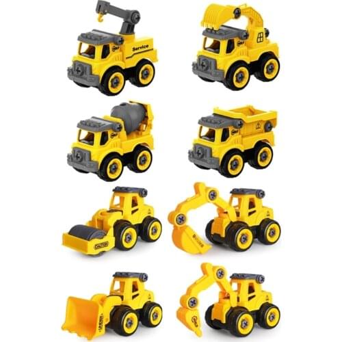 Kids Toy Mini Engineering Vehicle Car Truck Excavator Model Toys Boy Gifts (Color: Yellow) IFA 95AE