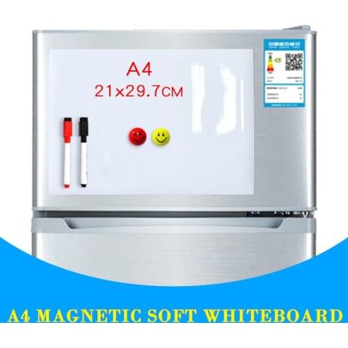 Big Sale Magnetic whiteboard A4 soft magnet board, Dry Erase drawing and recording board For Fridge Refrigerator with Free gift