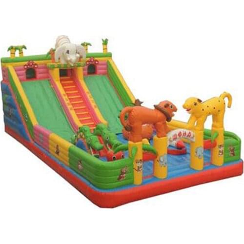 Large Bouncy Castle Inflatable Jumping Castle Bounce Fun City Free LOGO Printing Trampolines For Kids