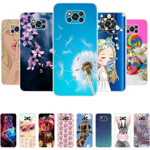 Case for xiaomi Poco x3 NFC case Cute Soft Protector Cover Silicone Phone Back cover Poco x3 x 3 Pocox3 NFC Global Version cases