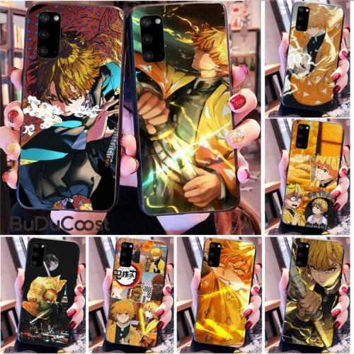 Riccu Demon Slayer Agatsuma Zenitsu Phone Case for Samsung S20 plus Ultra S6 S7 edge S8 S9 plus S10 5G