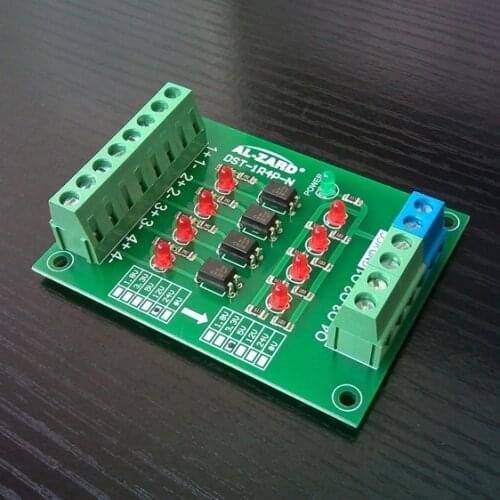 Four-channel Optocoupler Isolation Board Voltage Converter Isolated Module PLC Signal Level Board NPN Output 1.8V 3.3V 5V 12V 24