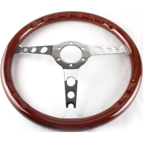 380mm 15" Wooden Steering Wheel fits Classic Car Universal Professional