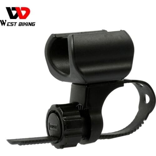WEST BIKING Cycling Light Holder 360 Degree Swivel Bicycle Light Holder Universal MTB Bike Front Flashlight LED Torch Mount Clip