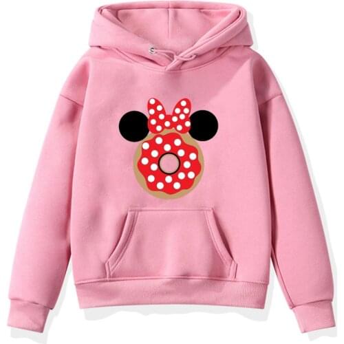 Baby Girls Sweatshirts Kawaii Donut Print Winter Spring Autumn Children Hoodies Long Sleeves Hoody Sweatshirts Kids Tops Clothes