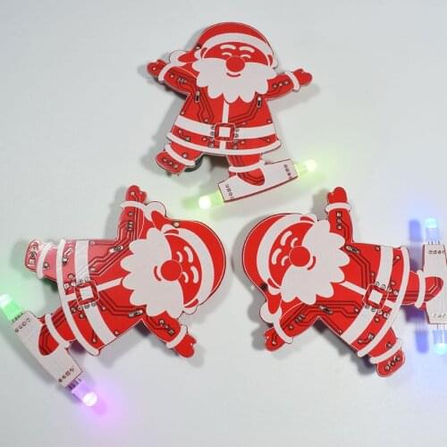 DIY Santa Claus Christmas Tree Decoration Pendant Music Kit LED Electronic Kits