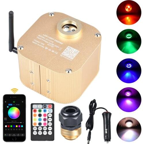Car use 16W RGBW Twinkle Fiber Optic Engine Starry Sky Effect Ceiling LED Lights Smart APP &RF control
