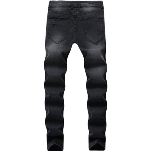 Gersri Jeans Men Patchwork Destry Brand Comfortable Cropped Pants Man Cowboys Demin Pants Male Dropshipping