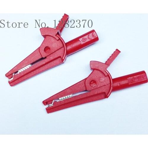 [SA] PJP insulated alligator clips Insulated Clips with 2mm Socket --10PCS/LOT