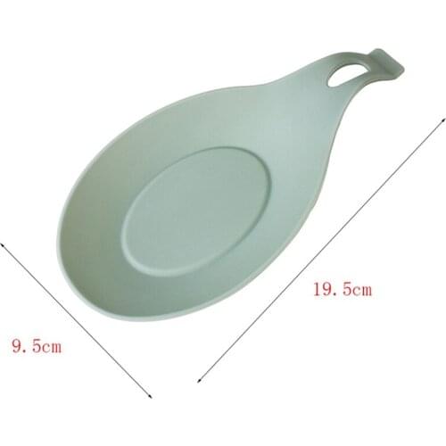 LBER 4 PCS Kitchen Silicone Spoon Rest, Flexible Almond-Shaped, Silicone Kitchen Utensil Rest Ladle Spoon Holder