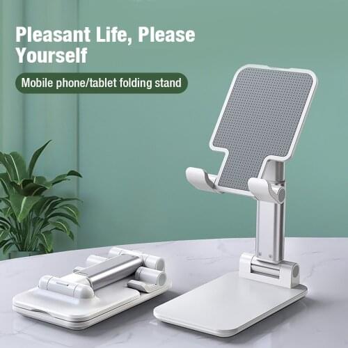 Desktop Phone Holder Stand Metal Foldable Mount for iPad Tablet Xiaomi Huawei Samsung Sony Cell Phone Extendable Table Holder