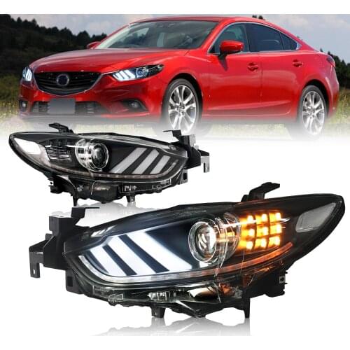 New Styling for Mazda 6 Headlights14-15 LED Headlight Original DRL Bi Xenon Lens High Low Beam Parking lights for Mazda6 Atenza