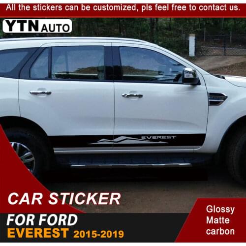 Fit For Ford Everest 2015 2016 2017 2018 2019 Car Decals Side Body Stripe Racing Graphic Vinyl Car Stickers Auto Accessories