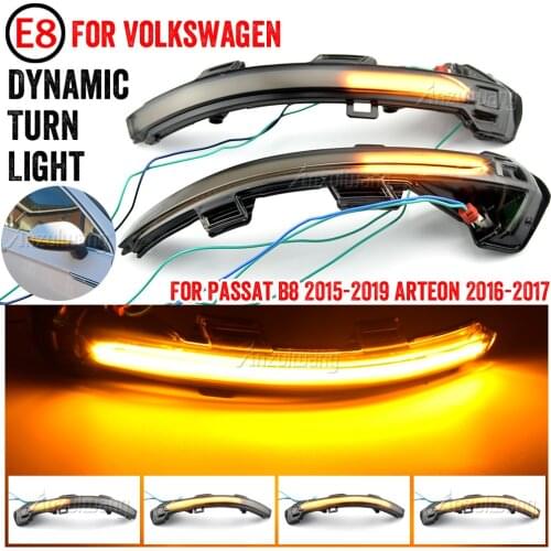 Superb LED Blinker Dynamic Turn Signal Light Side Rear-View Mirror Light For Volkswagen For VW Passat B8 2015-2020 For Arteon