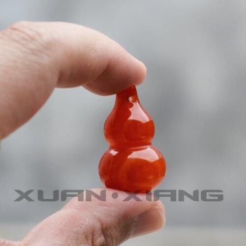 Drop Shipping Female Agate Pendants Red Chalcedony Gourd Pendant Necklaces Gift For Women Fine Jewelry DIY Accessories