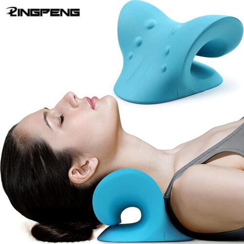 Cervical Spine Stretch Gravity Muscle Relaxation Traction Neck and Shoulder Massage Pillow Relieve Pain Spine Correction