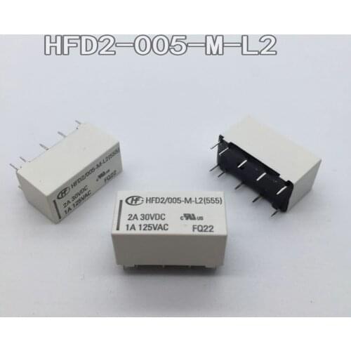 2PCS/lot Relay HFD2-003 005 012 024-M-L2 1A 125VAC 10PIN