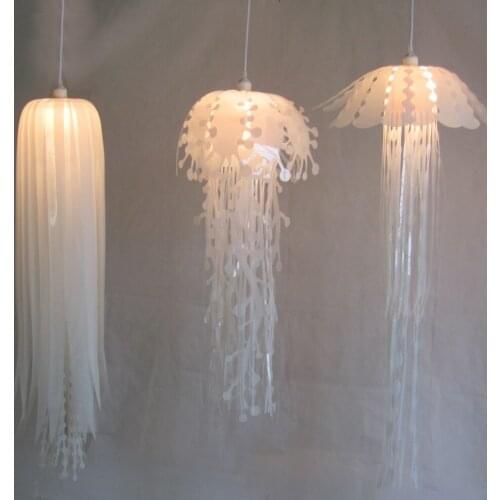 Modern Pvc Jellyfish Pendant Light For Living Room Restaurant Bedroom Bar Hanging Lighting Bed luminaria pendente