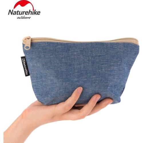 Wild Outdoor Portable Toiletry Bags Kit Naturehike Canvas Purse Men Women Multifunction Zipper Wallet Coin Key Holder Organizer
