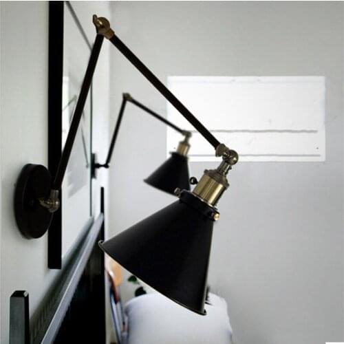 Led Wall Light new modern hot Vintage Industrial Loft Swing Arm Wall Sconce Retro Warehouse Ambient Lighting Wall lamp
