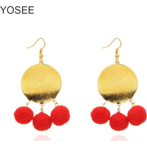 High Quality Earrings for Women New Arrival Simple Autumn and Winter Hairy Velvet Ball Earrings Plush Ball Earrings Gift