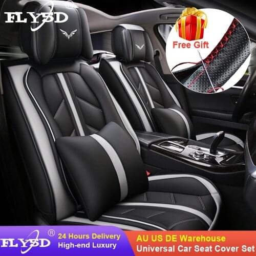 High-end Luxury 6D PU Leather Universal Car Seat Cover Set FIt For Most SUV Cars Car Interiors Custom Made Car Accessories New