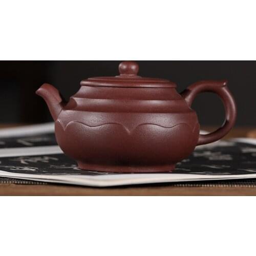 Yixing recommended handmade undressed ore purple clay smile sakura lotus flower pot of kung fu tea tea set gift sets