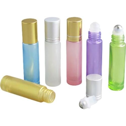 24 x 10ml Travel color roll on roller bottles for essential oils refillable perfum bottle deodorant containers