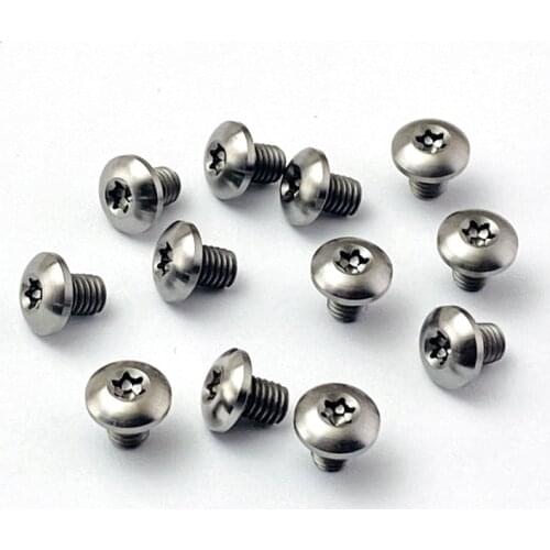 4pieces Titanium Alloy Half Round Head Quincunx Screw M3.5 Folding Knife Handle Screw DIY Spindle Titanium Alloy Knife Screw