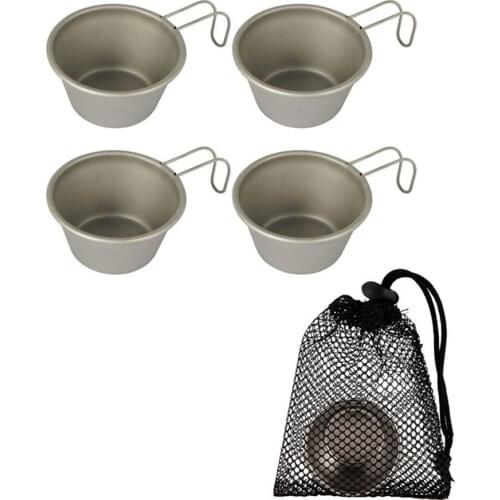 50ml Small 304 Stainless Steel Cups With Handle Outdoor Camping Cup Camping Hiking Tea Mug Cup Travel Hiking Kindergarten Kids