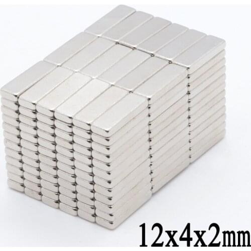 500pcs 12x4x2 mm N35 Strong Block Magnets Rare Earth Strong Neodymium Ndfeb Magnet 12*4*2