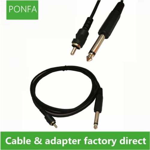 6.35mm 1/4" Mono Male Plug to RCA Male AUX Audio Adapter Cable Converter 1.8m