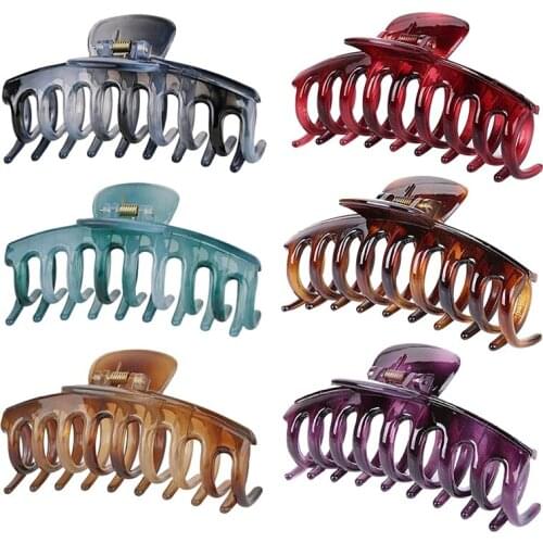 6Pcs/Lot Large Hair Claw Clips Hair Clips for Women Colorful Hair Claws for Thick Fine Hairs Hair Clips Girl Gift