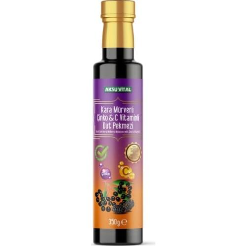Aksu Vital Vitamin C Black Elderberry Zinc Mulberry Molasses 350 G Vitamin Mulberry Molasses Sambucus Nigra Natural Strong Food