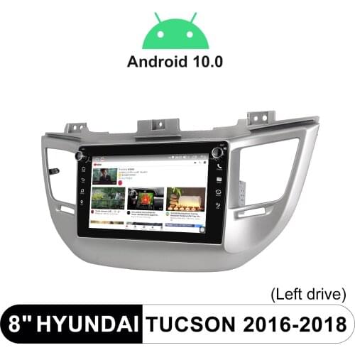 Android 10 Head Unit 8 Inch Car Radio Stereo Bluetooth With GPS And Rear Camera 4G HD For Hyundai Tucson 2016-2018(Left Drive)