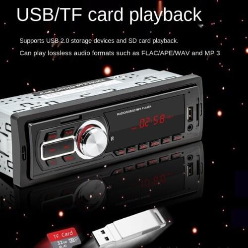 12V Bluetooth Autoradio Car Stereo Radio FM Aux Input Receiver SD USB In-dash Car MP3 Multimedia Player 2021 NEW Car radio