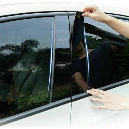 Car Window Center Pillar Sticker Trim External Decoration Film Car Accessories For Honda CR-V CRV 2017-2021 Black Glossy Finish